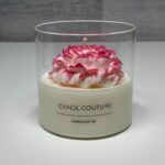 Borosil Glass candles with flowers