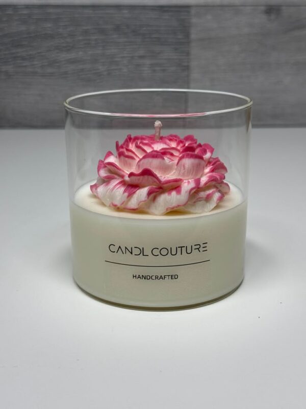 Borosil Glass candles with flowers