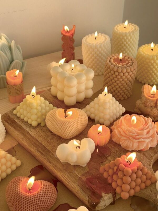 Borosil glass candles
